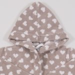 Brown bathrobe with hearts print | liloo