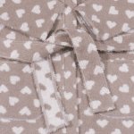 Brown bathrobe with hearts print | liloo