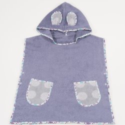 Children's beach poncho - dark gray