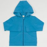 Blue moon organic cotton sweatshirt with hood and zipper | liloo