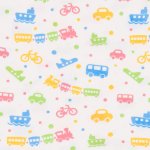 White tank undershirt with transport toys print | liloo