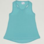 Aqua rounded tank undershirt for girls | liloo