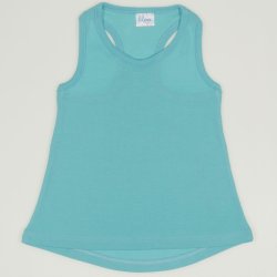 Aqua rounded tank undershirt for girls