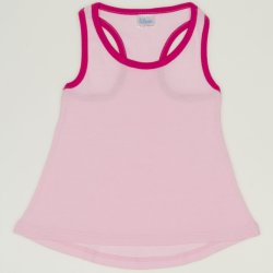 Pink rounded tank undershirt for girls