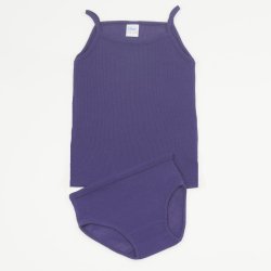 Girl's tank top and panties set - dark purple