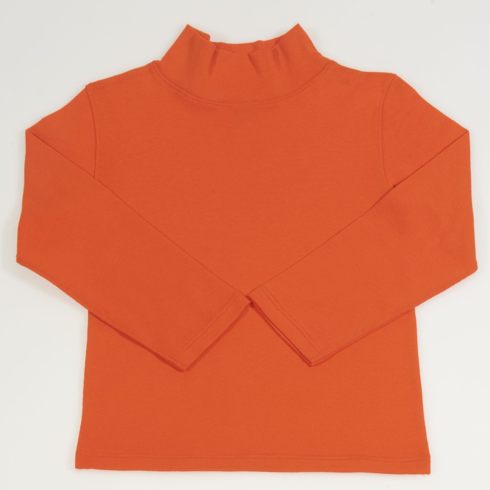 Orange organic cotton turtleneck | liloo