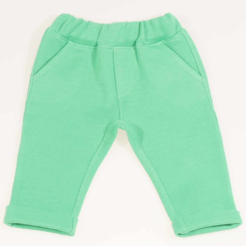Pantaloni botez cu buzunar verde otoman | liloo