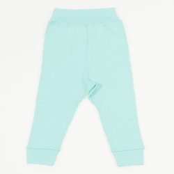 Pantaloni de casa cu manseta (izmene copii) bumbac organic aqua