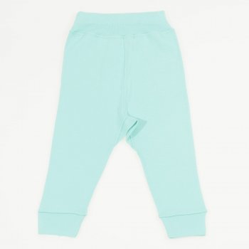  Pantaloni de casa cu manseta (izmene copii) bumbac organic aqua | liloo