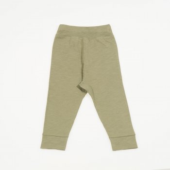 Khaki organic cotton babysoft trousers