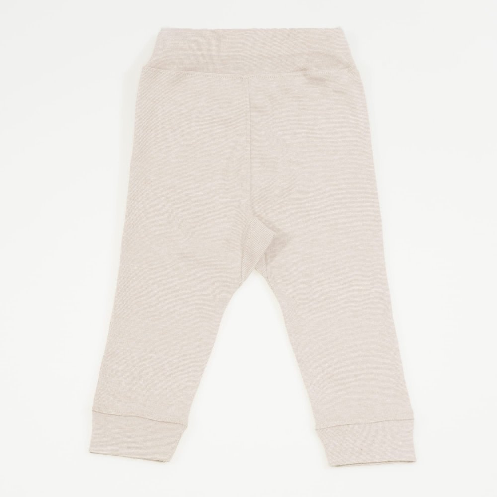 Pantaloni de casa cu manseta (izmene copii) bumbac organic bej | liloo