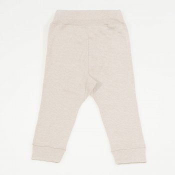 Beige organic cotton babysoft trousers| liloo