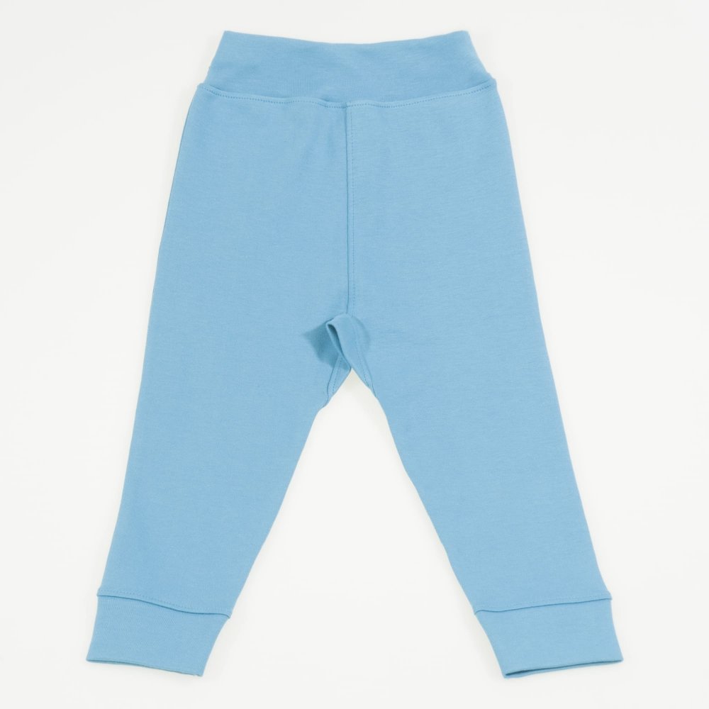 Pantaloni de casa cu manseta (izmene copii) bumbac organic blue moon | liloo