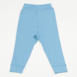 Pantaloni de casa cu manseta (izmene copii) bumbac organic blue moon