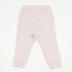 Pantaloni de casa cu manseta (izmene copii) bumbac organic roz melange