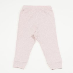 Pink melange organic cotton babysoft trousers