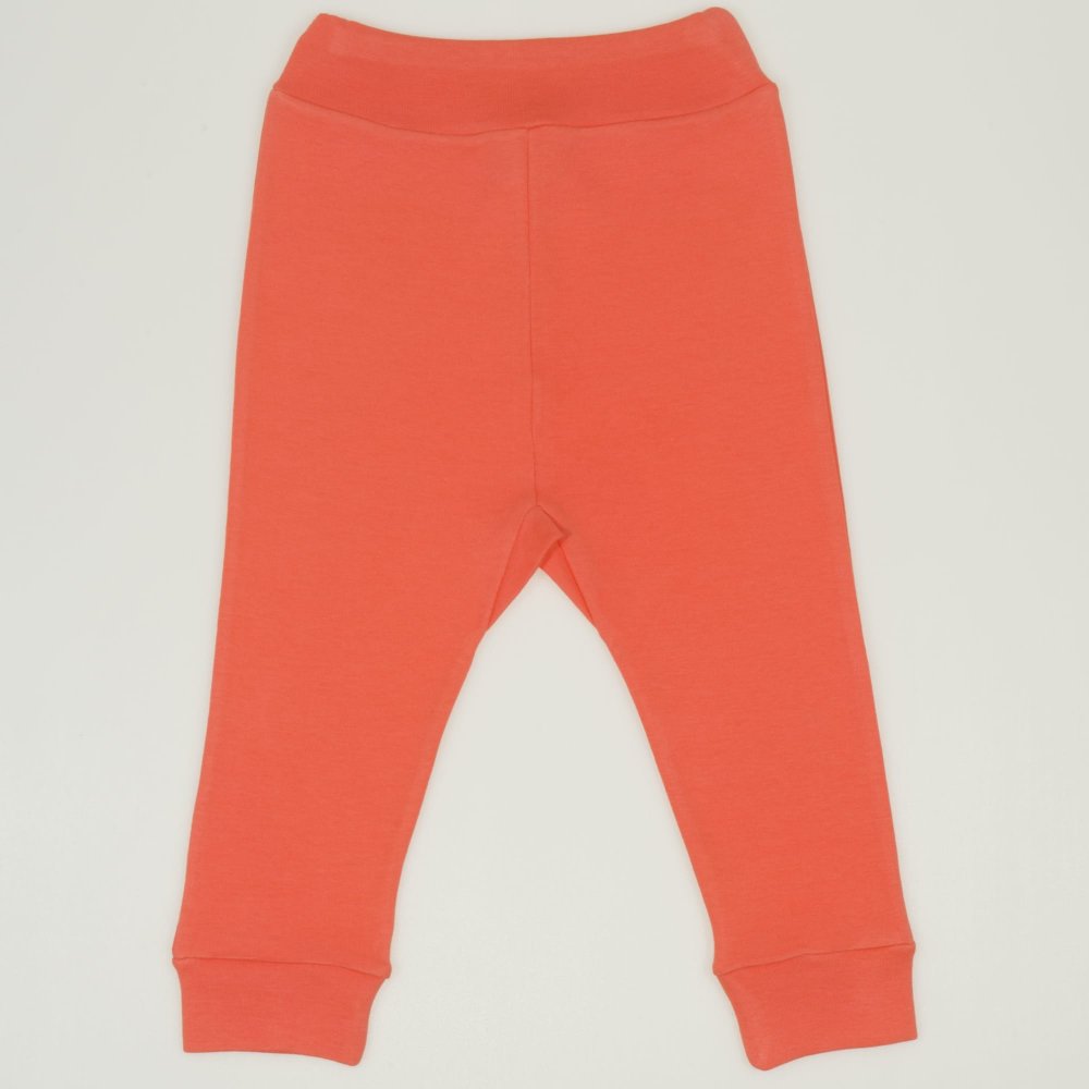 Pantaloni de casă cu manşetă (izmene copii) somon living coral | liloo