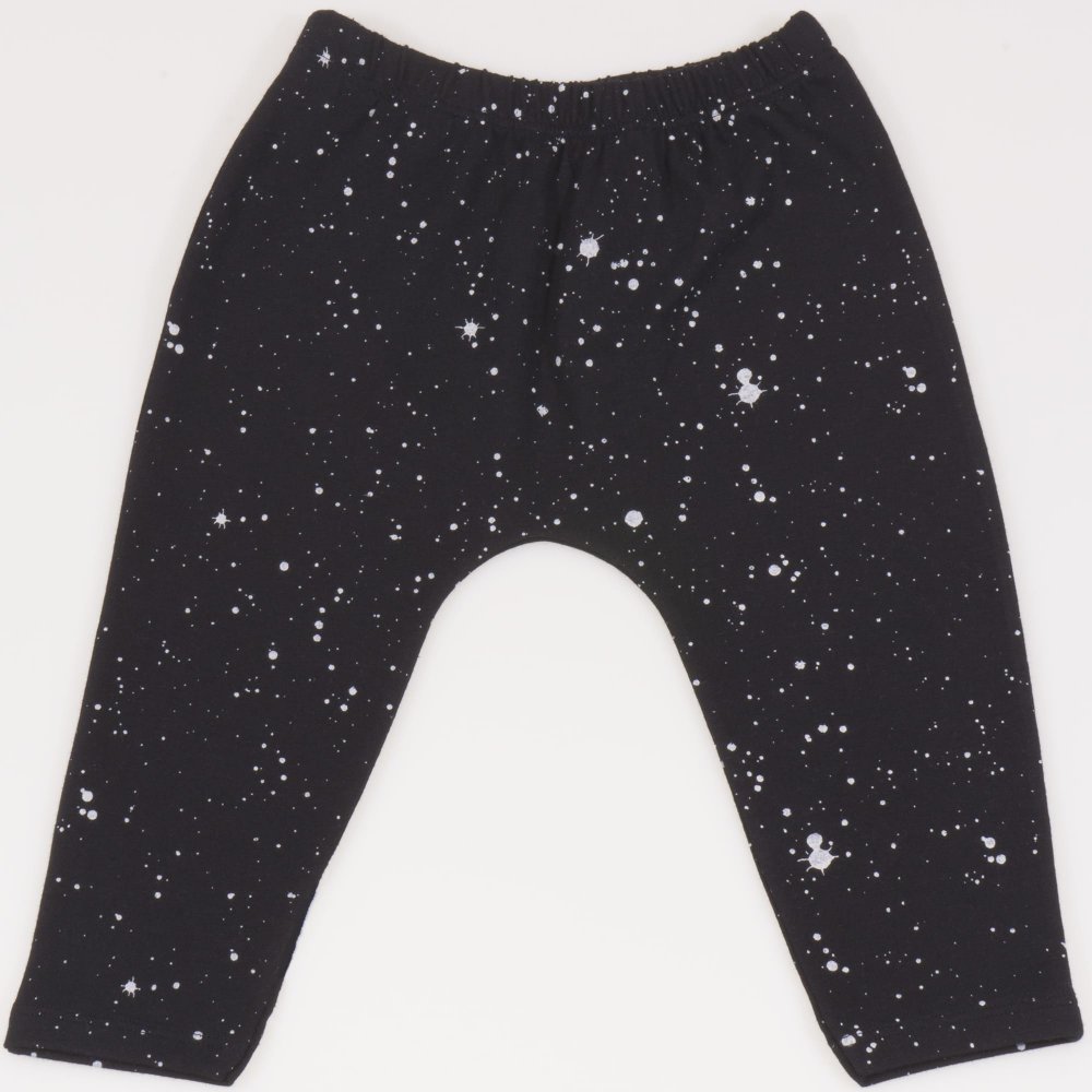 Black pants with white splashes print | liloo