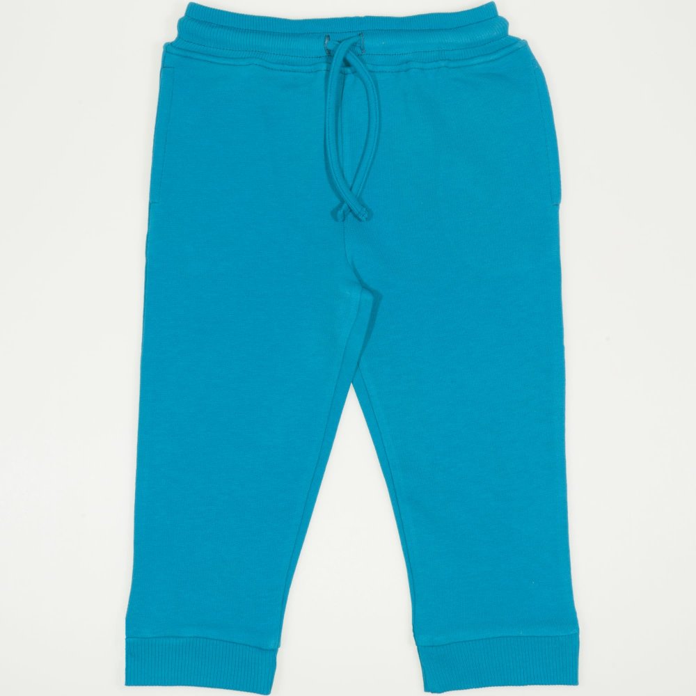 Pantaloni trening enamel blue cu buzunar | liloo.ro