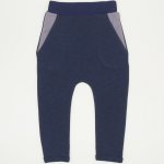 Dark blue thin joggers with round | liloo