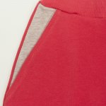 Pantaloni trening cu tur caramiziu-crisanthemum | liloo.ro