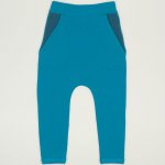 Enamel blue thin joggers with round | liloo