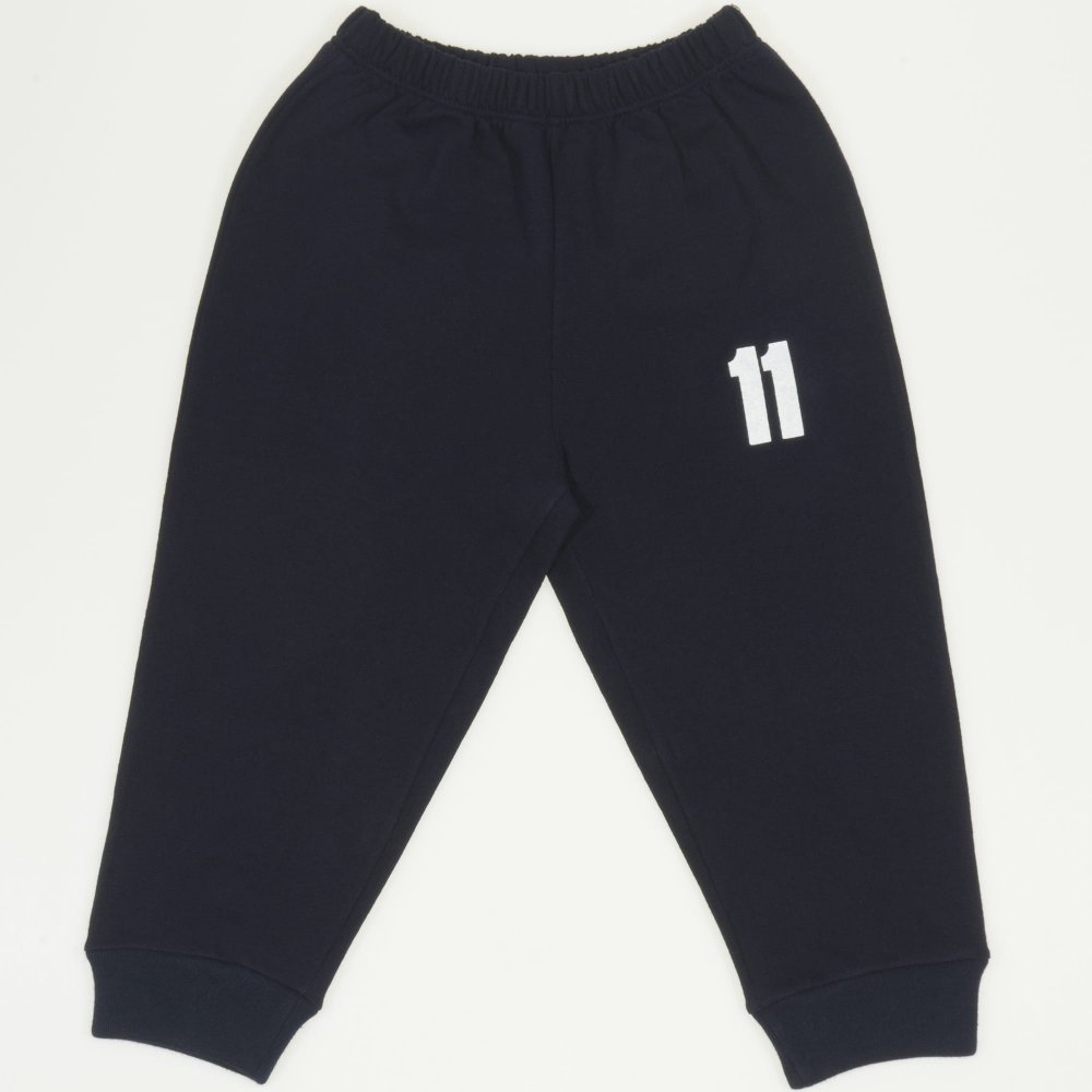Pantaloni trening bleumarin imprimeu "11" | liloo
