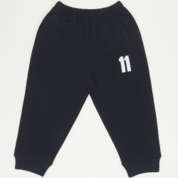 Pantaloni trening bleumarin imprimeu "11"