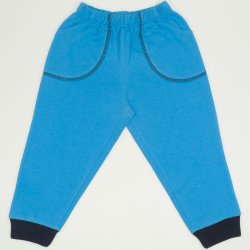 Turquoise pull-on pants with pockets