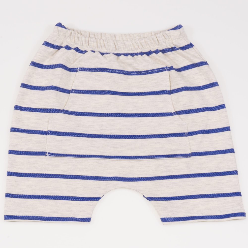 Beige shorts with blue stripes | liloo