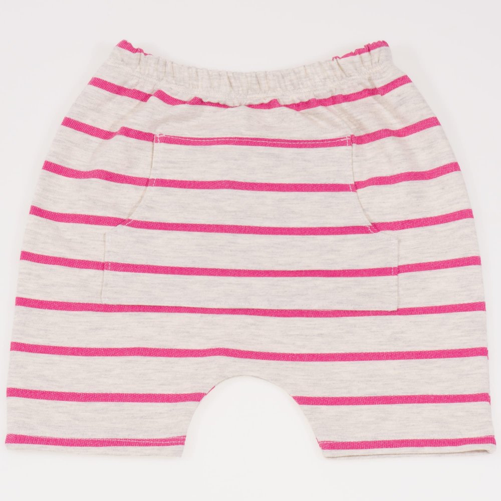 Beige shorts with cyclam stripes | liloo