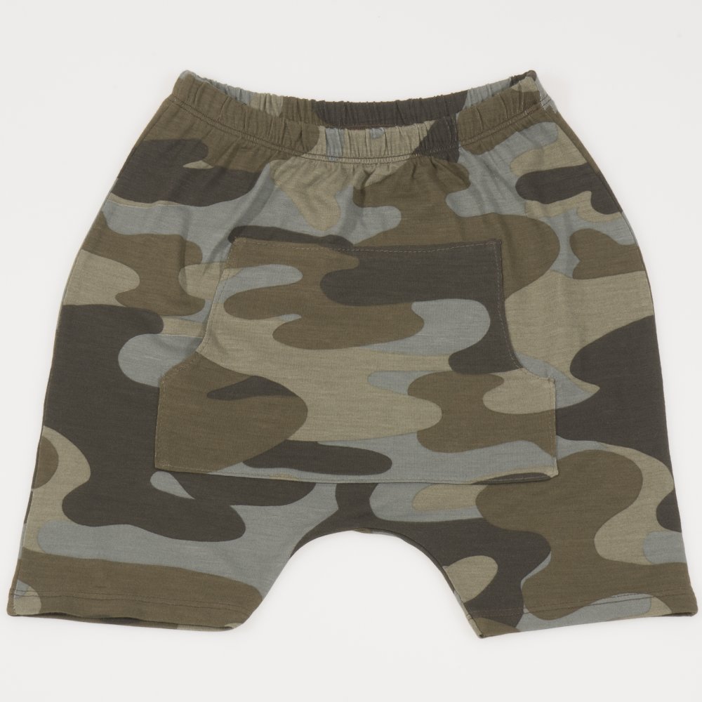 Pantaloni scurti imprimeu model camuflaj | liloo