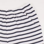 Knee-length shorts white with black stripes | liloo