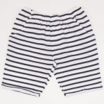 Knee-length shorts white with black stripes | liloo