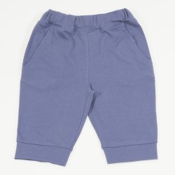 Gray-blue organic cotton capri trousers