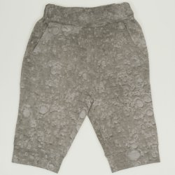 Grey sand capri trousers with pattern bubble print 