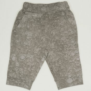 Grey sand capri trousers with pattern bubble print  | liloo