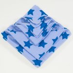 Paturica bumbac organic albastra imprimeu model stelute | liloo
