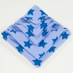 Blue single layer blanket organic cotton with stars print | liloo