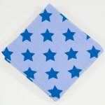 Blue single layer blanket organic cotton with stars print | liloo