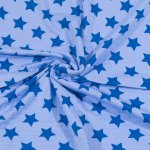 Blue single layer blanket organic cotton with stars print | liloo