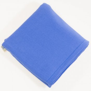 Thick blue organic cotton blanket - premium multi-layer material