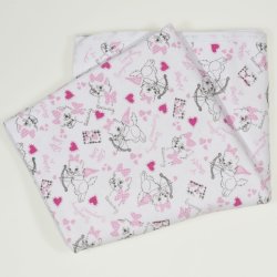 Double layer blanket with cats print