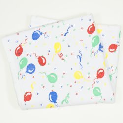 Double layer blanket with balloons print