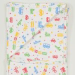 Double layer blanket with transport toys print | liloo