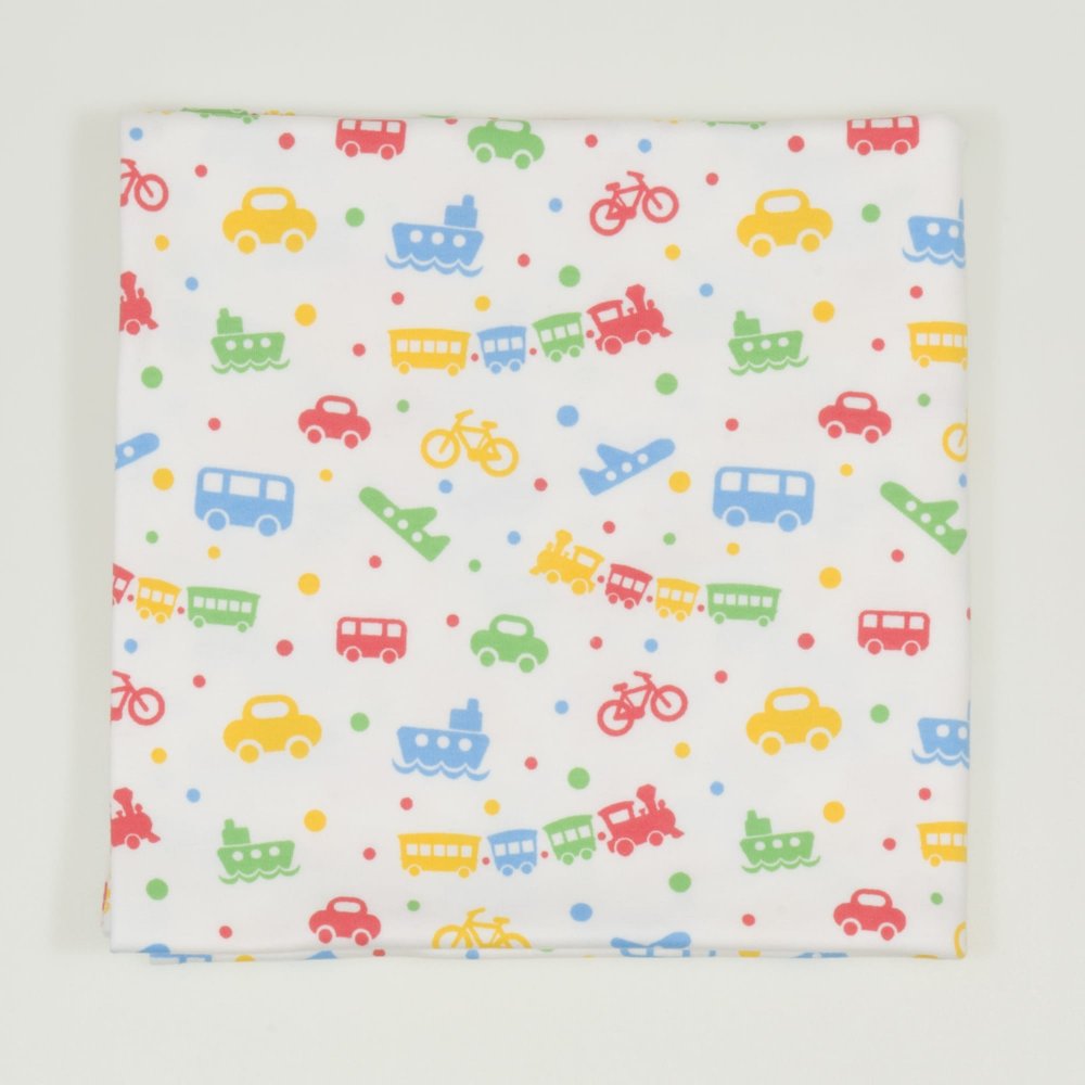 Single layer blanket with transport toys print | liloo