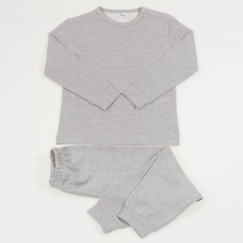 Gray long-sleeve thick pajamas