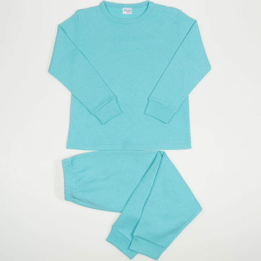 Aqua long-sleeve thick pajamas | liloo