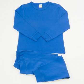 Dark blue organic cotton thick pajamas | liloo