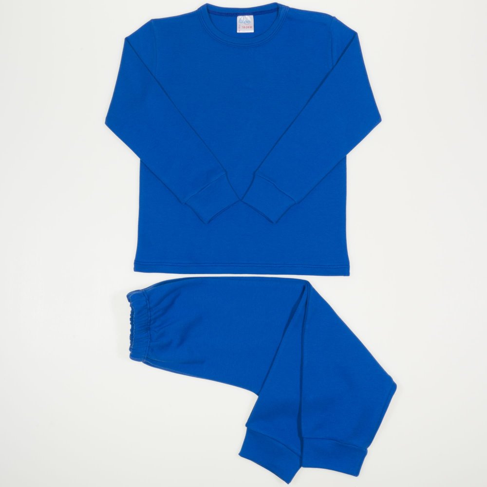 Pijamale groase classic blue uni | liloo